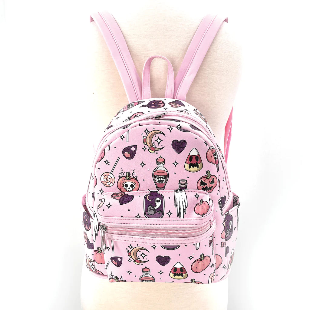 Halloween Collage AOP Mini Backpack