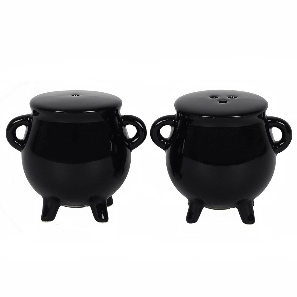 Gothic Halloween Cauldron Cruet Salt and Pepper Set