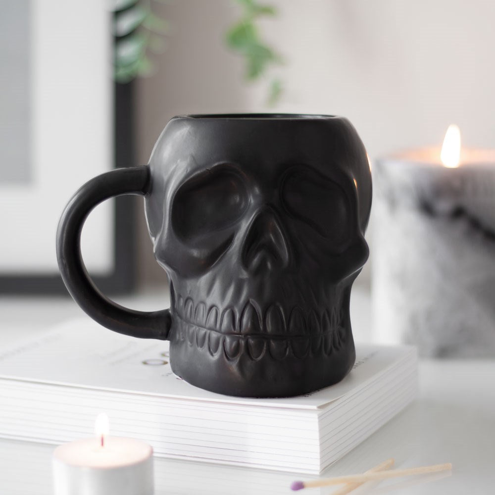 Skull Mug Matte Black